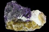 Purple & Yellow Fluorite Wi Bladed Barite - Cave-in-Rock #73942-3